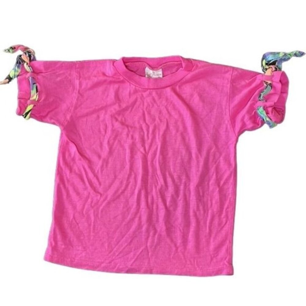 Vintage Kids Neon Retro Pink T Shirt